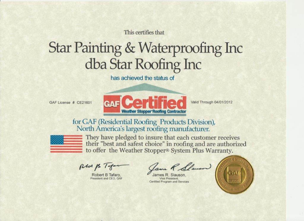 GAF-Certificate